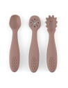 BN-721769,Set 3 lingurite, Petite&Mars, Take&Match, Din silicon, Diverse forme, Pentru supa, paste, alimente usoare, Dezvolta si