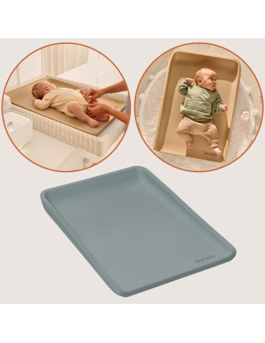 BN-LO-MEGS_GREY_DOVE,Saltea de infasat, Lionelo, Megs, Moale, Utilizabil si fara husa, Impermeabila, Design ergonomic, 70x49 cm,