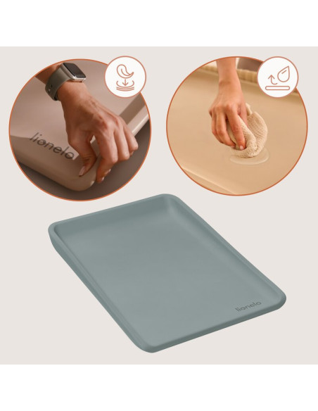 BN-LO-MEGS_GREY_DOVE,Saltea de infasat, Lionelo, Megs, Moale, Utilizabil si fara husa, Impermeabila, Design ergonomic, 70x49 cm,