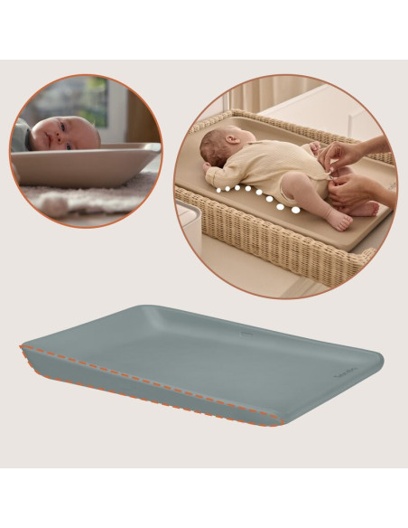 BN-LO-MEGS_GREY_DOVE,Saltea de infasat, Lionelo, Megs, Moale, Utilizabil si fara husa, Impermeabila, Design ergonomic, 70x49 cm,