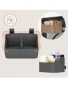 BN-LO-SIDEPOCKET_SMALL_GREY,Organizator multifunctional, Lionelo, Sidepocket S, 26x12x15 cm, 2 compartimente, Universal, Constru