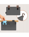 BN-LO-SIDEPOCKET_SMALL_GREY,Organizator multifunctional, Lionelo, Sidepocket S, 26x12x15 cm, 2 compartimente, Universal, Constru