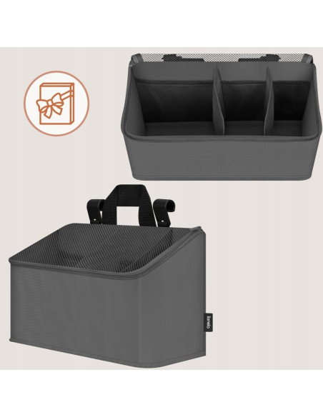BN-LO-SIDEPOCKET_MEDIUM_GREY,Organizator multifunctional, Lionelo, Sidepocket M, 43x15x23 cm, 3 compartimente, Universal, Constr