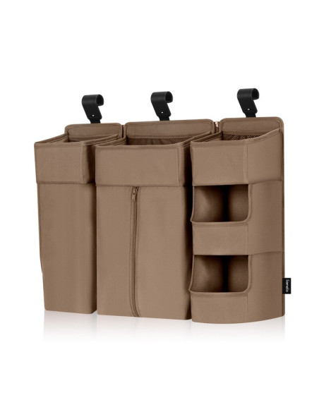 BN-LO-SIDEPOCKET_LARGE_BEIGE,Organizator multifunctional, Lionelo, Sidepocket L, 58x11x58 cm, 3 parti independente cu multiple b