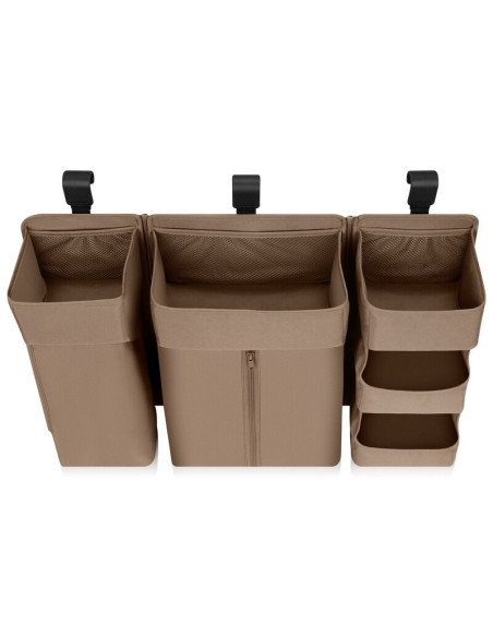BN-LO-SIDEPOCKET_LARGE_BEIGE,Organizator multifunctional, Lionelo, Sidepocket L, 58x11x58 cm, 3 parti independente cu multiple b
