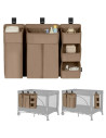 BN-LO-SIDEPOCKET_LARGE_BEIGE,Organizator multifunctional, Lionelo, Sidepocket L, 58x11x58 cm, 3 parti independente cu multiple b