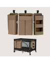 BN-LO-SIDEPOCKET_LARGE_BEIGE,Organizator multifunctional, Lionelo, Sidepocket L, 58x11x58 cm, 3 parti independente cu multiple b