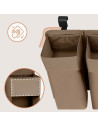 BN-LO-SIDEPOCKET_LARGE_BEIGE,Organizator multifunctional, Lionelo, Sidepocket L, 58x11x58 cm, 3 parti independente cu multiple b