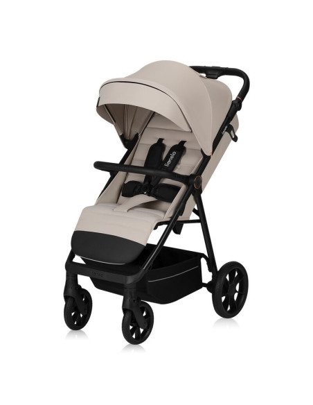 BN-LO-IVA_BEIGE_SAND,Carucior sport, Lionelo, Iva, Sustine 22 kg, 6 luni+, Capotina mare, Impermeabila, Protectie SPF 50+, 3 poz