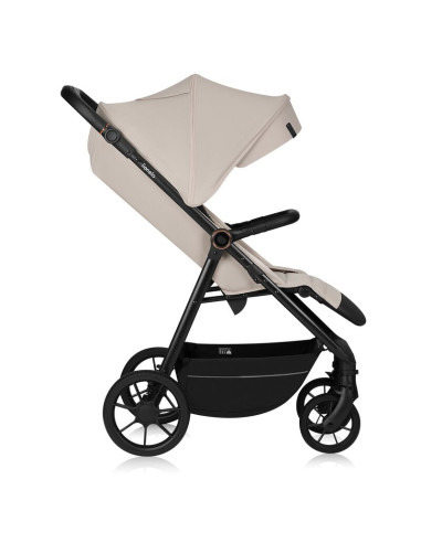 BN-LO-IVA_BEIGE_SAND,Carucior sport, Lionelo, Iva, Sustine 22 kg, 6 luni+, Capotina mare, Impermeabila, Protectie SPF 50+, 3 poz