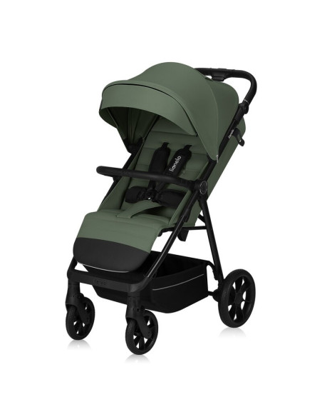 BN-LO-IVA_GREEN_FOREST,Carucior sport, Lionelo, Iva, Sustine 22 kg, 6 luni+, Capotina mare, Impermeabila, Protectie SPF 50+, 3 p