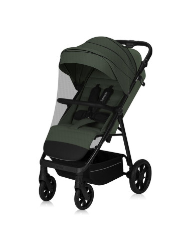 BN-LO-IVA_GREEN_FOREST,Carucior sport, Lionelo, Iva, Sustine 22 kg, 6 luni+, Capotina mare, Impermeabila, Protectie SPF 50+, 3 p