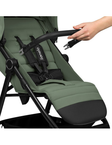 BN-LO-IVA_GREEN_FOREST,Carucior sport, Lionelo, Iva, Sustine 22 kg, 6 luni+, Capotina mare, Impermeabila, Protectie SPF 50+, 3 p