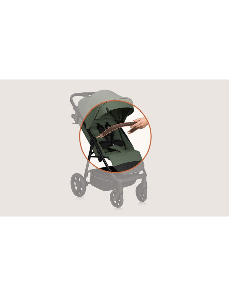 BN-LO-IVA_GREEN_FOREST,Carucior sport, Lionelo, Iva, Sustine 22 kg, 6 luni+, Capotina mare, Impermeabila, Protectie SPF 50+, 3 p