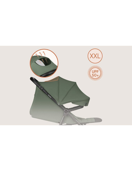 BN-LO-IVA_GREEN_FOREST,Carucior sport, Lionelo, Iva, Sustine 22 kg, 6 luni+, Capotina mare, Impermeabila, Protectie SPF 50+, 3 p