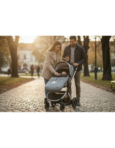 BN-8420421061312,Sac de iarna, Jane, Nest, Pentru carucior, Universal, 95 x 46 cm, Material interior din fleece, Shadow
