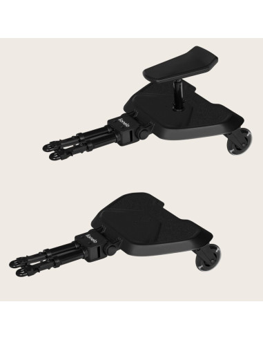 BN-LO-BUGGY_BOARD_BLACK_ONYX,Adaptor universal carucior pentru al doilea copil, Lionelo, Buggy Board, 2 in 1, 3 pozitii reglare 