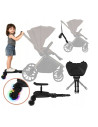 BN-LO-BUGGY_BOARD_BLACK_ONYX,Adaptor universal carucior pentru al doilea copil, Lionelo, Buggy Board, 2 in 1, 3 pozitii reglare 