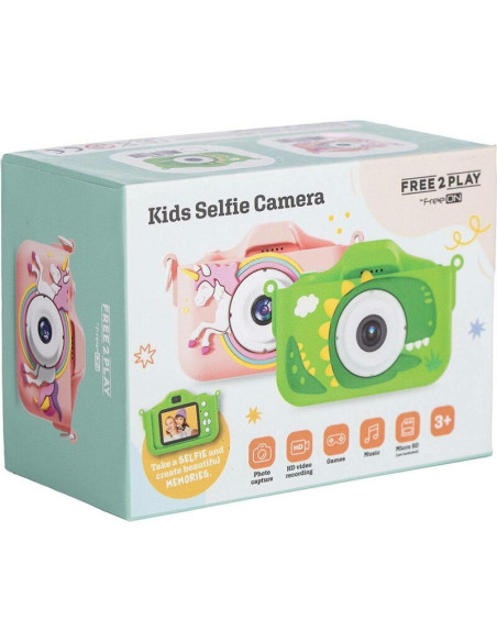 BN-86908,Aparat foto digital pentru copii, Free2Play, Cu functie selfie, Cadre distractive, Cu 6 filtre, Unicorn