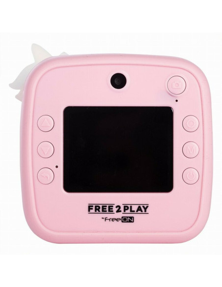BN-86892,Aparat foto copii cu printare instant, Free2Play, Camere duale fata-spate, Cadre distractive, Cu 6 filtre, Unicorn