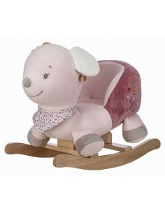 BN-83488,Balansoar, Free2Play, Zoe the Mouse, Cu sa confortabila cu spatar, Din lemn, 18 luni+, Pink