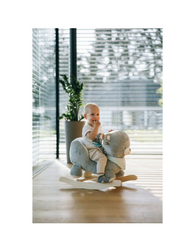 BN-83471,Balansoar, Free2Play, Max the Bear, Cu sa confortabila cu spatar, Din lemn, 18 luni+, Blue