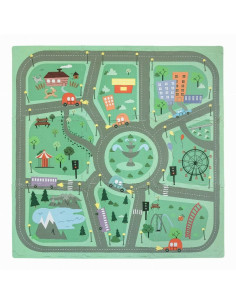 BN-86045,Covoras puzzle, Free2Play, Pentru copii, Din spuma, 91x91 cm, 9 bucati, 36 luni+, Road