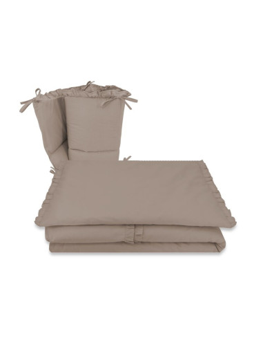 BN-6426972031004,Lenjerie patut cu 3 piese, MimiNu, Pentru patut 120x60 cm, Cu volanase, Cu protectie laterala, Din bumbac certi