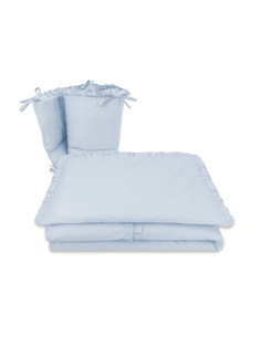 BN-6426972030854,Lenjerie patut cu 6 piese, MimiNu, Pentru patut 120x60 cm, Cu volanase, Cu pilota si perna, Cu doua aparatori l 2