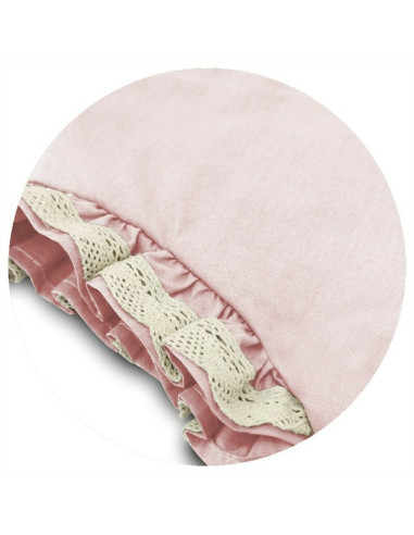 BN-6426972031387,Cosulet bebelus, MimiNu, Premium, Pentru dormit, Baby Nest 55 x 75 cm, Cu Volanase si dantela, Husa 100% bumbac