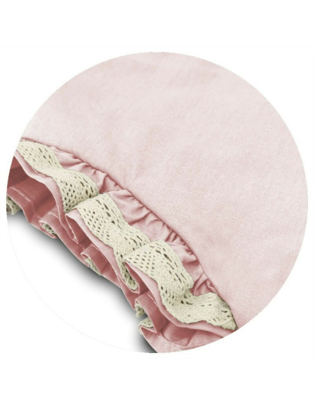 BN-6426972031387,Cosulet bebelus, MimiNu, Premium, Pentru dormit, Baby Nest 55 x 75 cm, Cu Volanase si dantela, Husa 100% bumbac