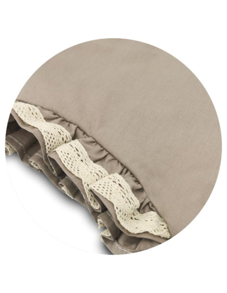 BN-6426972031394,Cosulet bebelus, MimiNu, Premium, Pentru dormit, Baby Nest 55 x 75 cm, Cu Volanase si dantela, Husa 100% bumbac