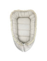 BN-6426972031400,Cosulet bebelus, MimiNu, Premium, Pentru dormit, Baby Nest 55 x 75 cm, Cu Volanase si dantela, Husa 100% bumbac