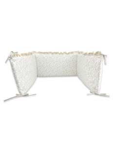 BN-6426972031257,Aparatoare pentru patut, MimiNu, Premium, Cu volanase si dantela, Din bumbac certificat Oeko Tex Standard 100, 