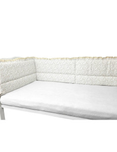 BN-6426972031257,Aparatoare pentru patut, MimiNu, Premium, Cu volanase si dantela, Din bumbac certificat Oeko Tex Standard 100,  2