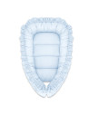 BN-6426972030885,Cosulet bebelus, MimiNu, Pentru dormit, Baby Nest 55 x 75 cm, Cu Volanase, Husa 100% bumbac, Din bumbac certifi