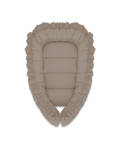 BN-6426972031035,Cosulet bebelus, MimiNu, Pentru dormit, Baby Nest 55 x 75 cm, Cu Volanase, Husa 100% bumbac, Din bumbac certifi