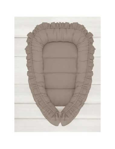 BN-6426972031035,Cosulet bebelus, MimiNu, Pentru dormit, Baby Nest 55 x 75 cm, Cu Volanase, Husa 100% bumbac, Din bumbac certifi