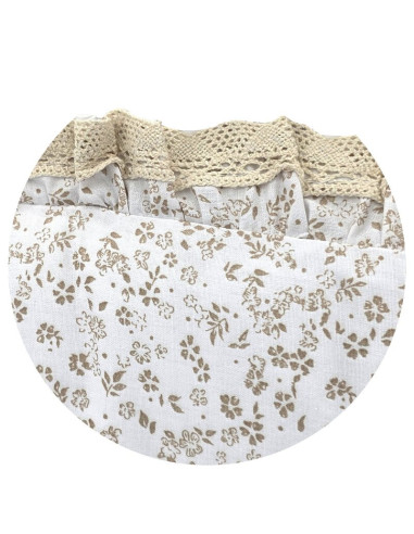 BN-6426972031363,Paturica calduroasa, MimiNu, Premium, Pentru scoica, scaun auto/carucior, Cu volanas si dantela, Dimensiune 90x