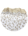 BN-6426972031363,Paturica calduroasa, MimiNu, Premium, Pentru scoica, scaun auto/carucior, Cu volanas si dantela, Dimensiune 90x