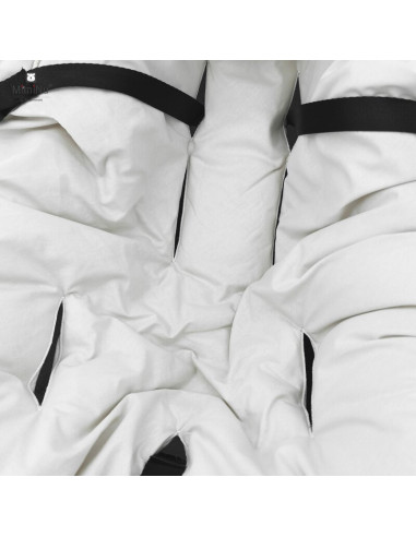 BN-6426972031363,Paturica calduroasa, MimiNu, Premium, Pentru scoica, scaun auto/carucior, Cu volanas si dantela, Dimensiune 90x