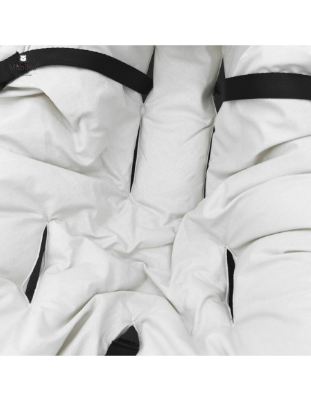 BN-6426972031363,Paturica calduroasa, MimiNu, Premium, Pentru scoica, scaun auto/carucior, Cu volanas si dantela, Dimensiune 90x