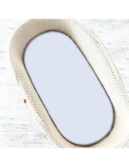 BN-6426972030946,Cearceaf cu elastic, MimiNu, Pentru landou, carucior si cosulet, Dimensiune 80x35 cm, Din bumbac certificat Oek