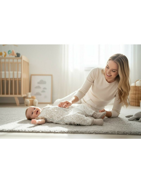 BN-6426972031356,Sac de dormit, MimiNu, Premium, Cu picioruse, De iarna, Din bumbac certificat Oeko Tex Standard 100, Cu dantela