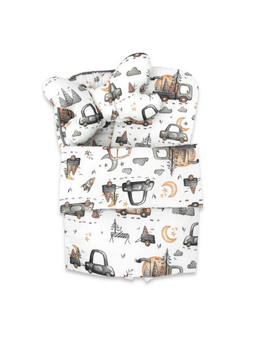 BN-6426972031196,Set 4 in 1 Cosulet bebelus, MimiNu, Baby Cocoon 75x55 cm, Husa bumbac, Din bumbac certificat Oeko Tex Standard 