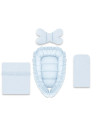 BN-6426972030960,Set 4 in 1 Cosulet bebelus, MimiNu, Baby Cocoon 75x55 cm, Cu volanase, Husa bumbac, Din bumbac certificat Oeko