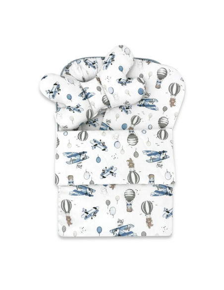 BN-6426972031165,Set 4 in 1 Cosulet bebelus, MimiNu, Baby Cocoon 75x55 cm, Husa bumbac, Din bumbac certificat Oeko Tex Standard 