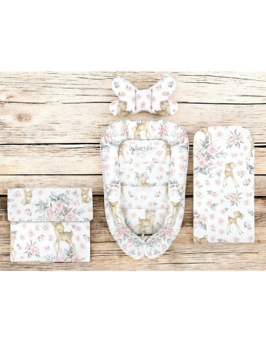 BN-6426972031172,Set 4 in 1 Cosulet bebelus, MimiNu, Baby Cocoon 75x55 cm, Husa bumbac, Din bumbac certificat Oeko Tex Standard 