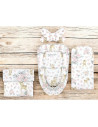 BN-6426972031172,Set 4 in 1 Cosulet bebelus, MimiNu, Baby Cocoon 75x55 cm, Husa bumbac, Din bumbac certificat Oeko Tex Standard 