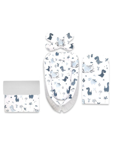 BN-6426972031202,Set 4 in 1 Cosulet bebelus, MimiNu, Baby Cocoon 75x55 cm, Husa bumbac, Din bumbac certificat Oeko Tex Standard 